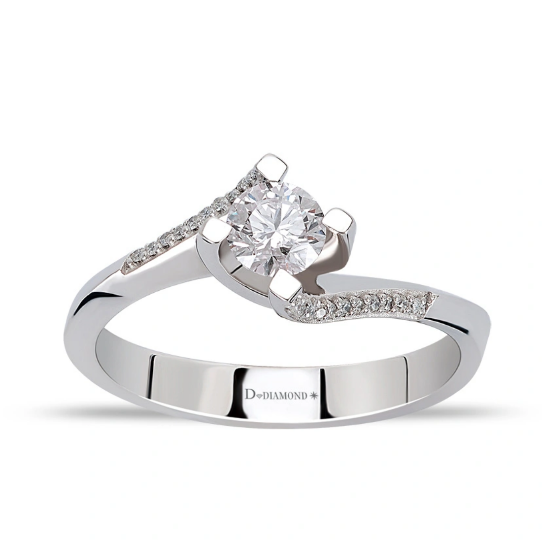0,37 Karat Tektaş Pırlanta Yüzük 2800007829 / D Diamond